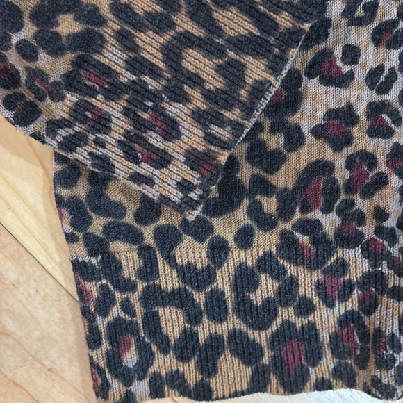 Leopard print cotton/poly/wool cardigan - Picture 6 of 6